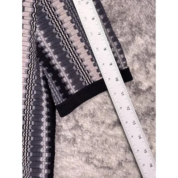 REISS Knit Shirt Small Mens Gibbon Chevron Cuban Camp Collar Resort Button Down - Picture 5 of 9